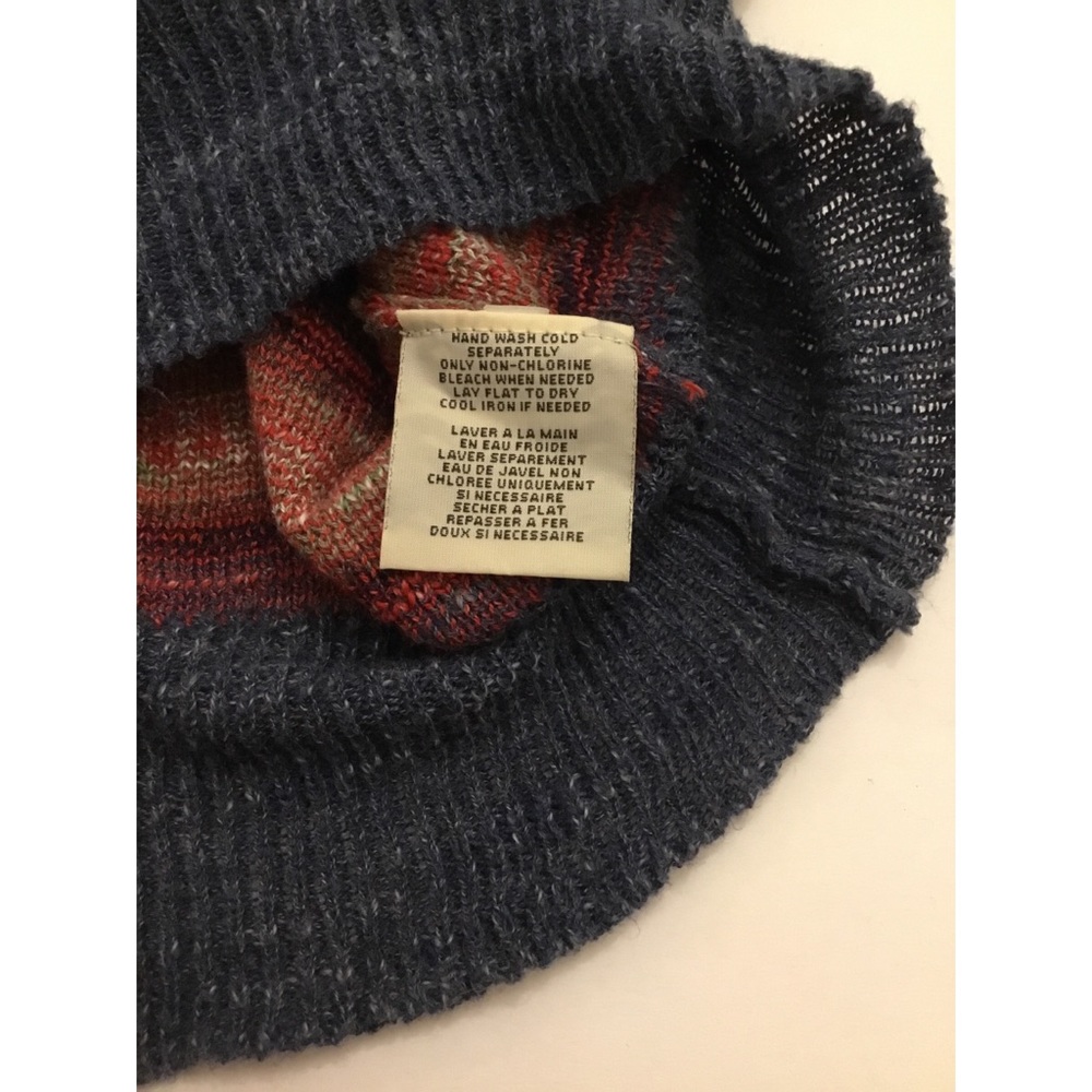 Denim & Supply Ralph Lauren Blue Aztec Scoop Neck Top Sweater Sz M - Picture 8 of 9